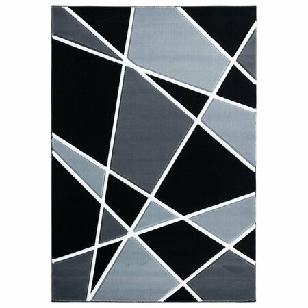 UNITED WEAVERS OF AMERICA 2 ft. 7 in. x 7 ft. 4 in. Bristol Kanza Gray Rectangle Runner Rug 2050 10872 28C